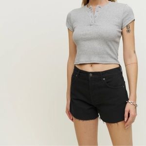 Reformation Charlie High Waisted Jean Short size 26